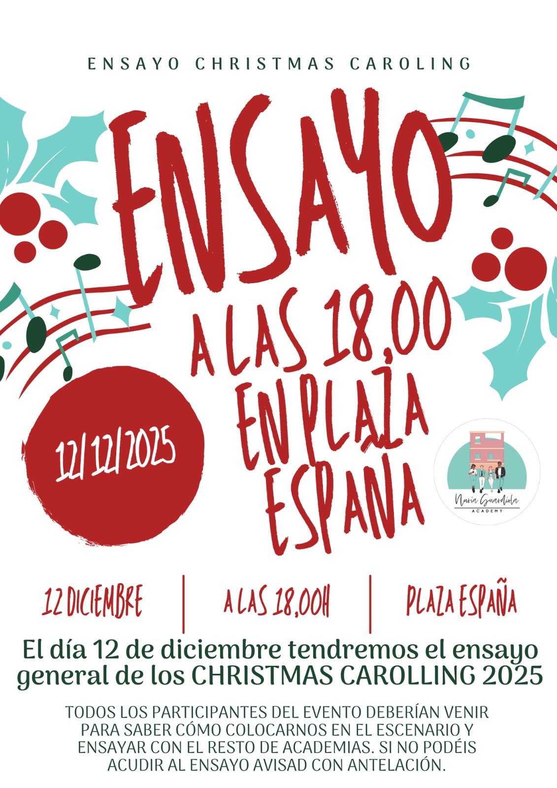 El 18 de Diciembre empieza el Christmas Carolling